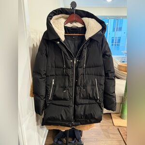 Black Sam Edelman Puffer Jacket